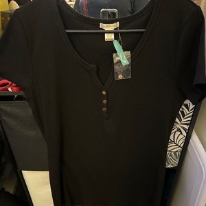 Women's Black Button Up Shirt